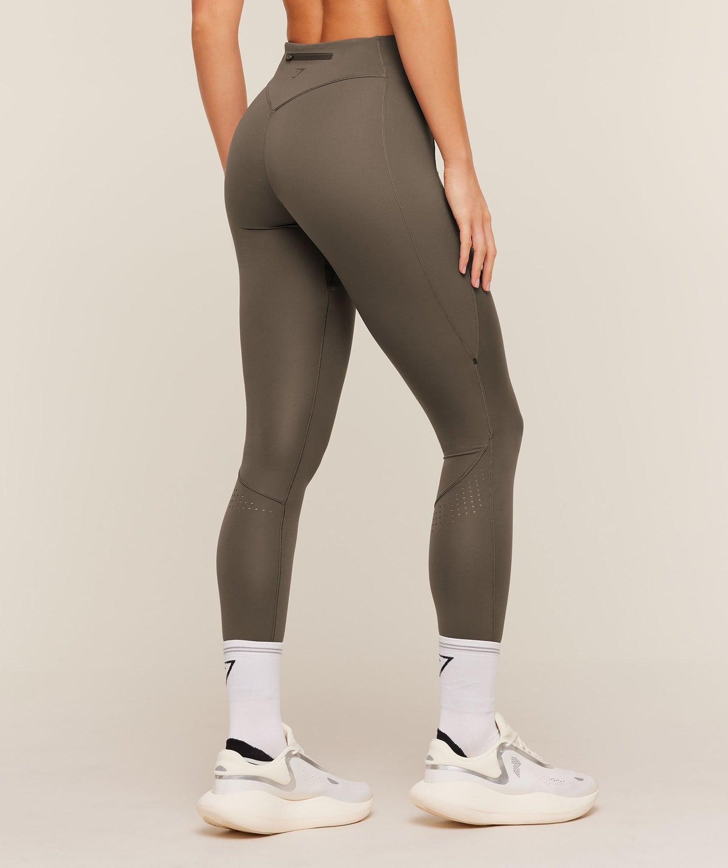 Gymshark Running Elite Leggings - Camo Brown