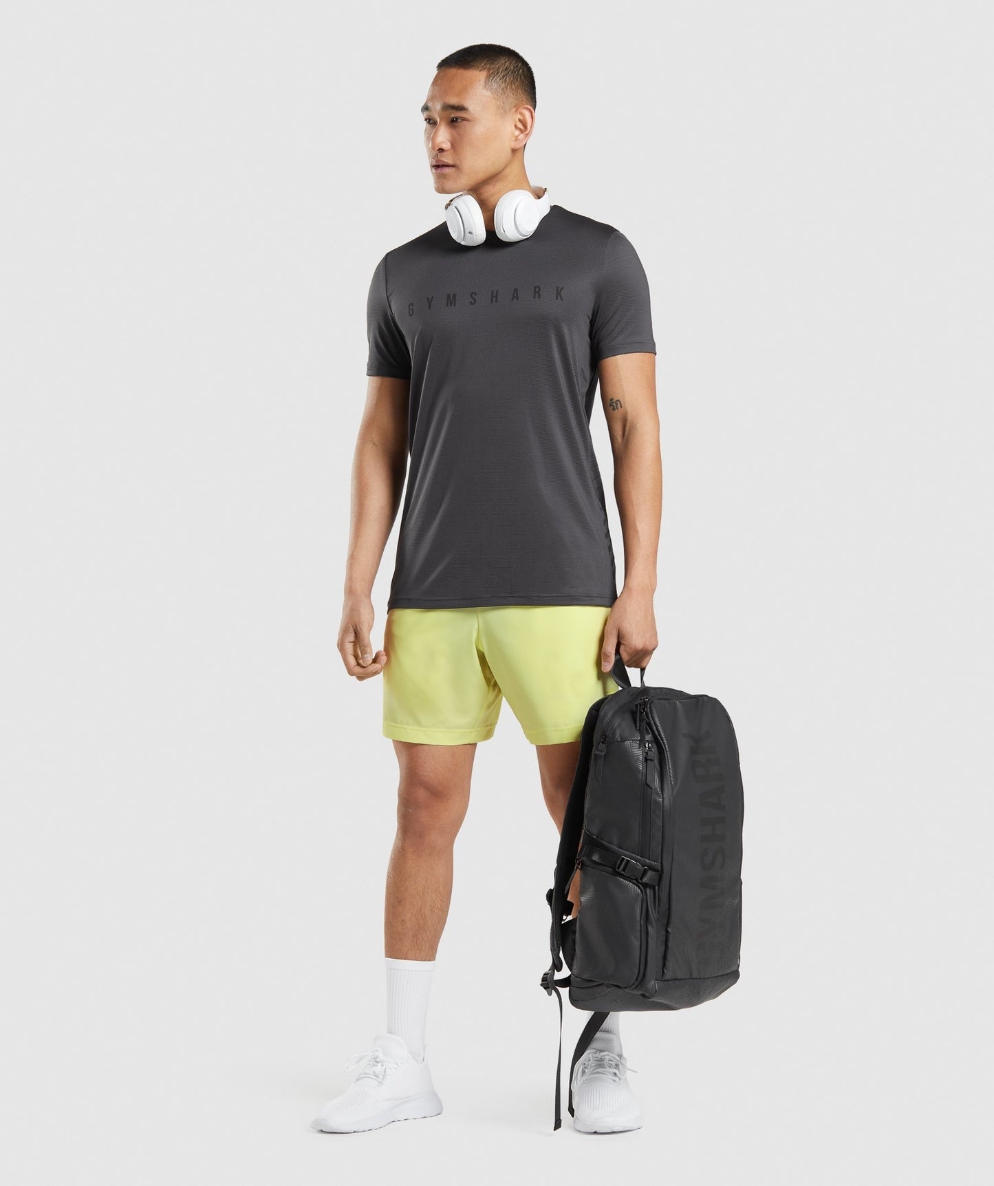 Gymshark Sport Stripe 7" Shorts - Firefly Green