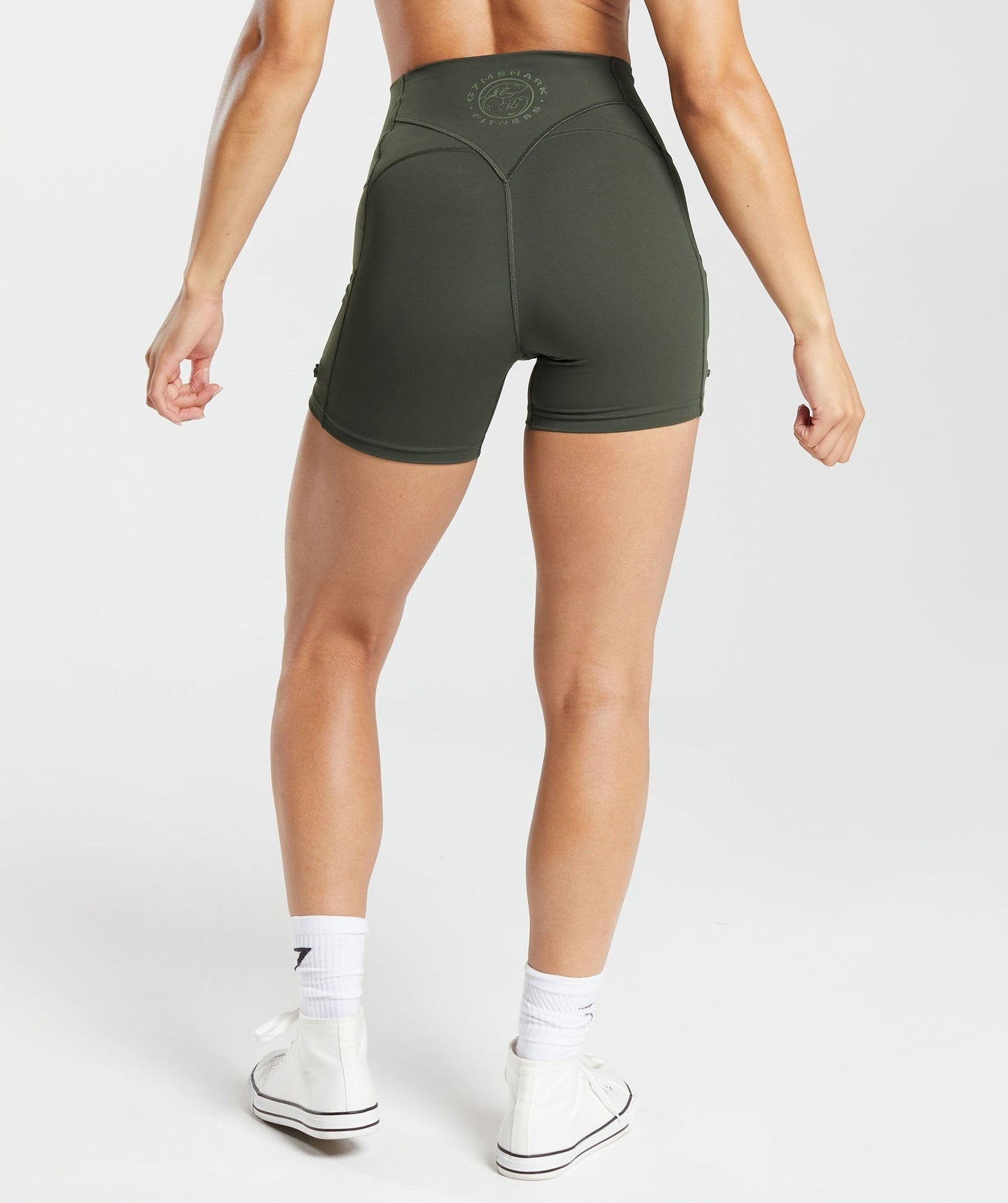 Gymshark Legacy Tight Shorts - Deep Olive Green