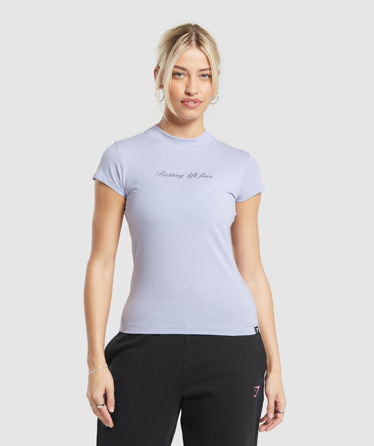 Gymshark Tattoo T-Shirt - Silver Lilac
