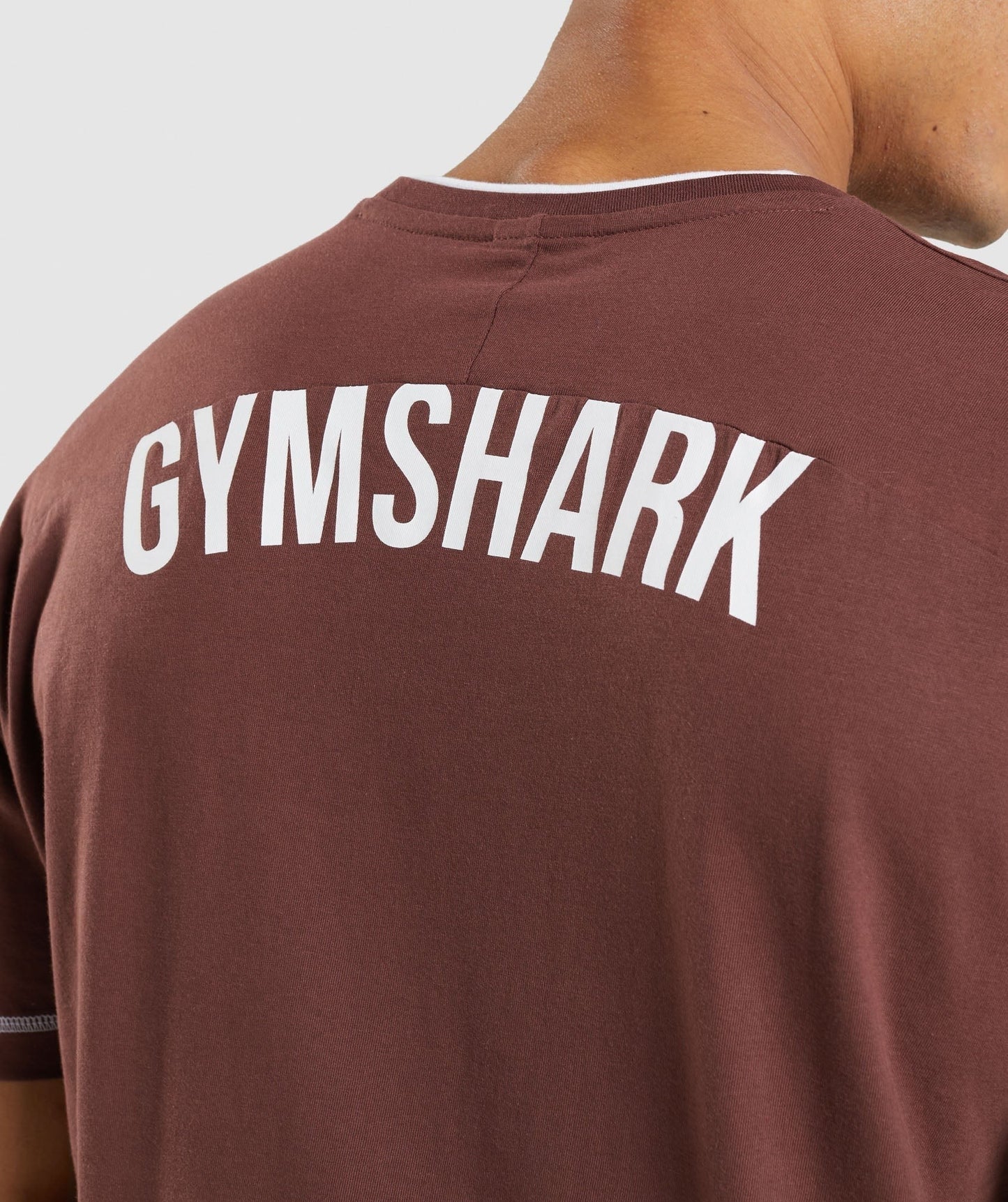 Gymshark Recess T-Shirt - Cherry Brown/White