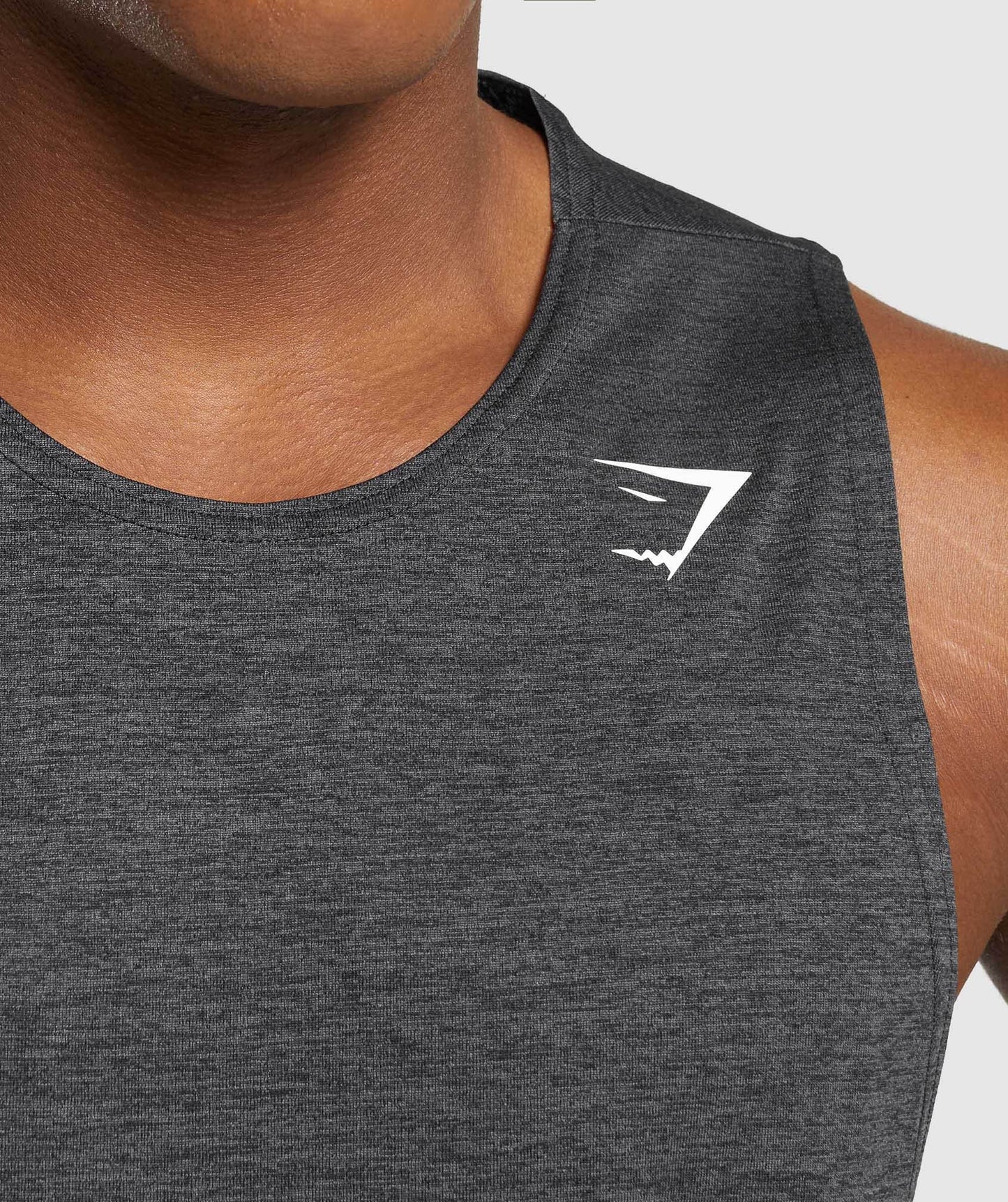 Gymshark Arrival Slim Marl Tank - Black/Onyx Grey Marl