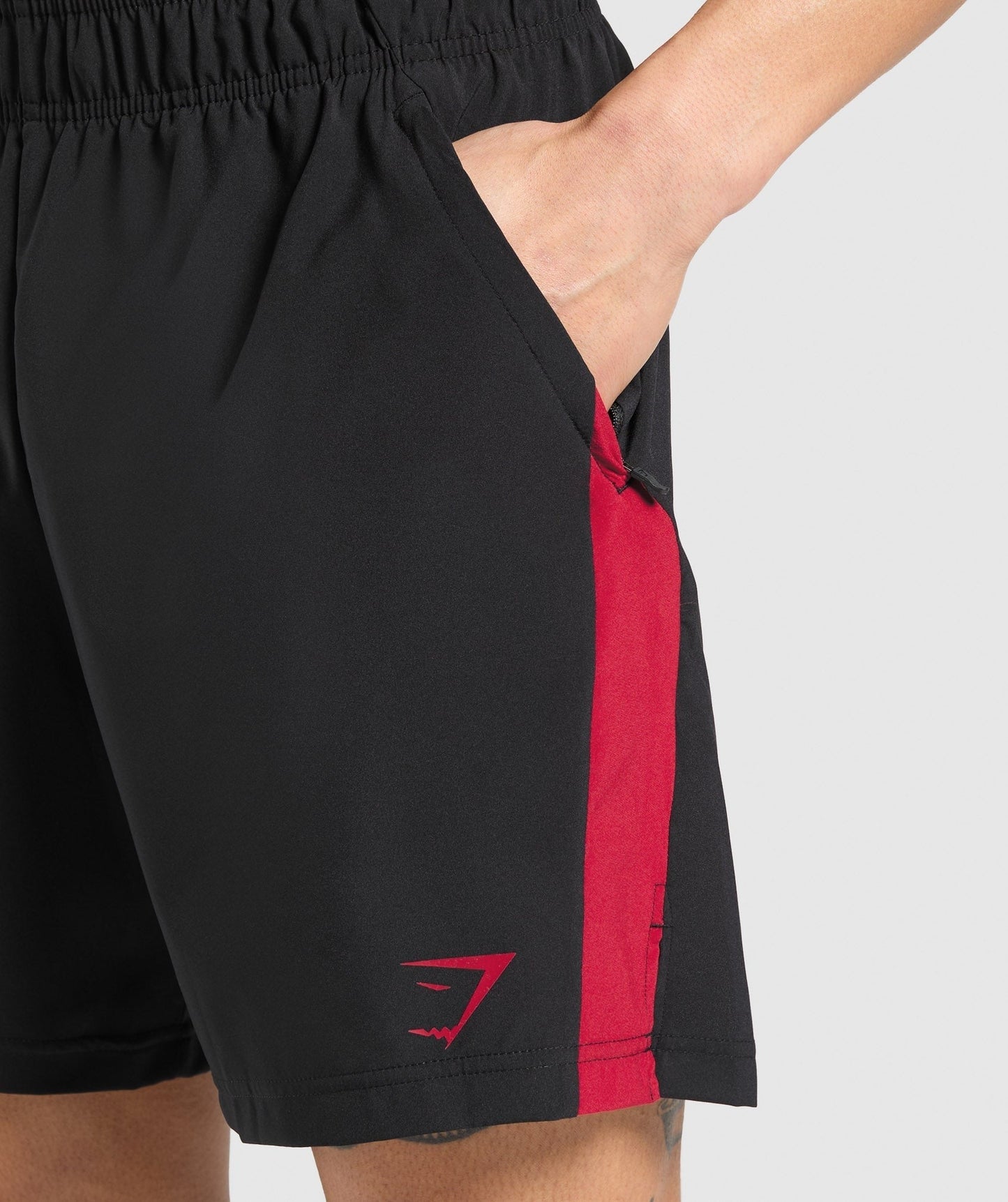 Gymshark Sport 7" Shorts - Black/Conditioning Red