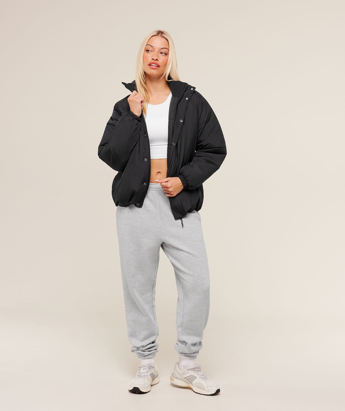 Gymshark Oversized Puffer Jacket - Black