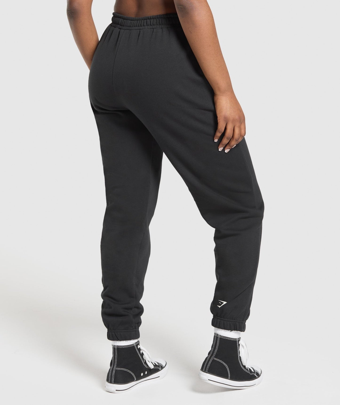 Gymshark Heavy Duty Graphic Loopback Joggers - Black