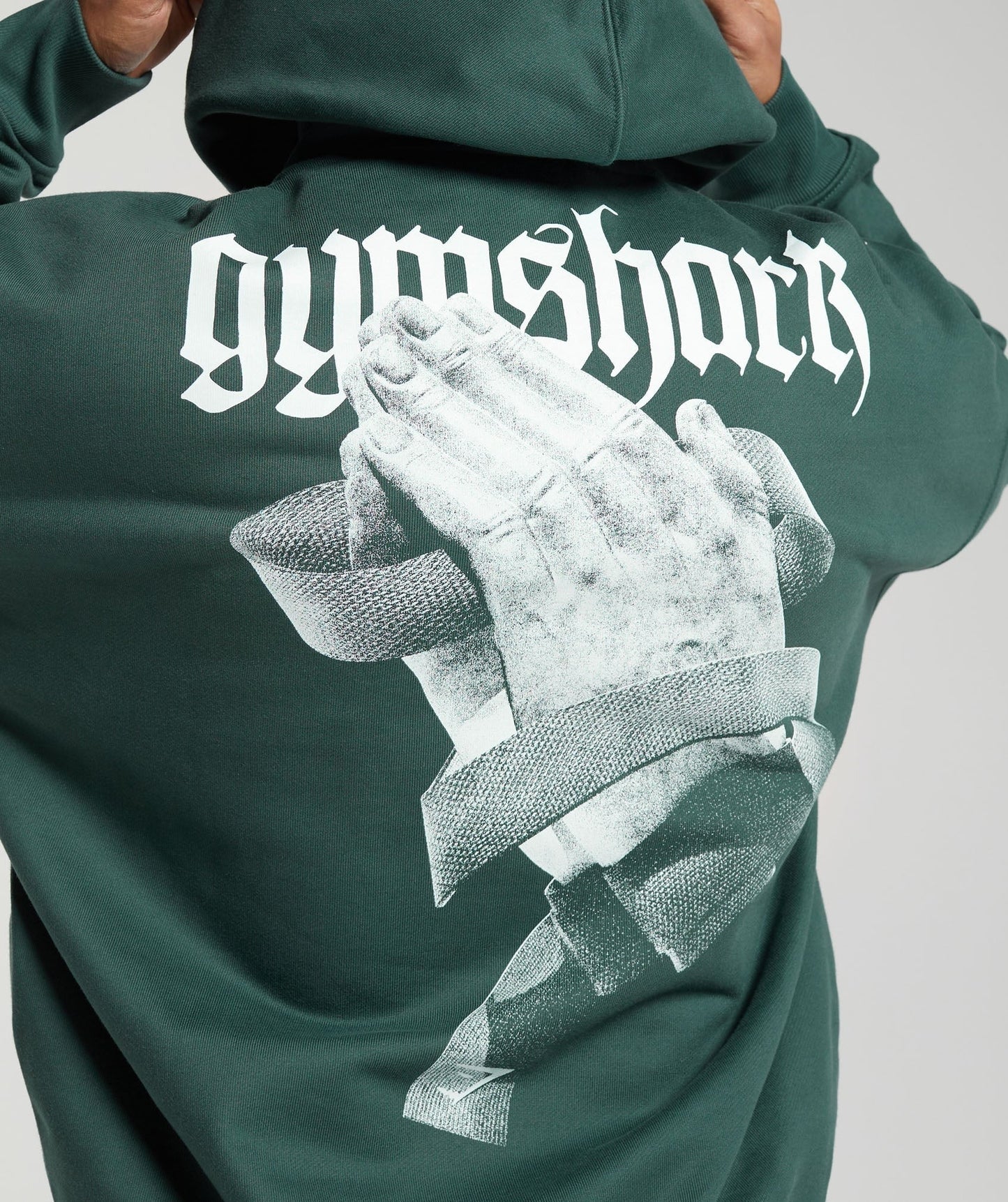 Gymshark Prayer Hands Hoodie - Fog Green