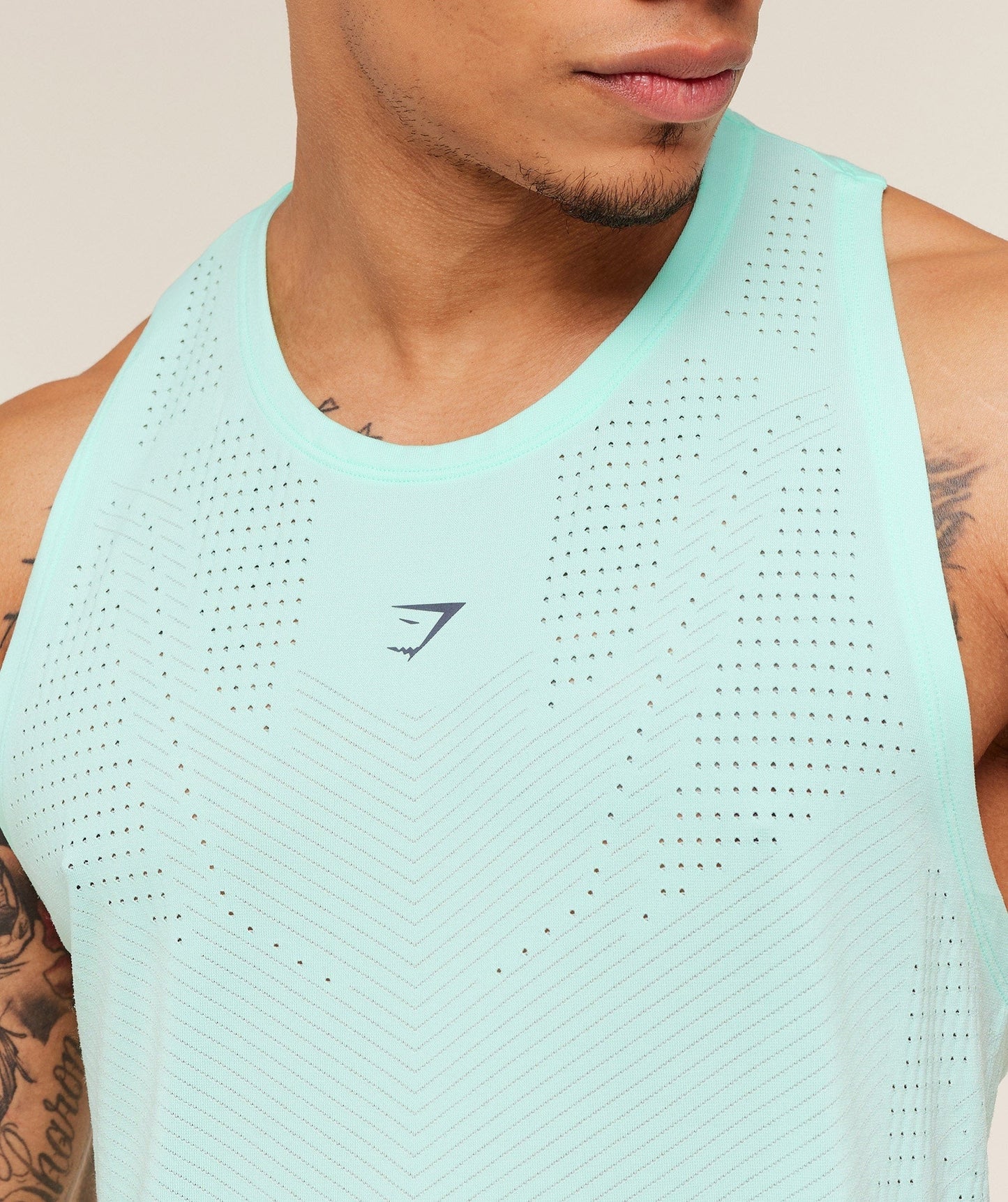 Gymshark Seamless Running Tank - Pop Turquoise