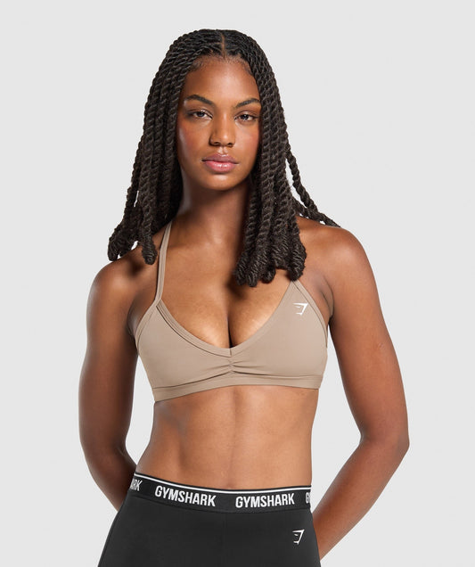 Gymshark Minimal Sports Bra - Lifestyle Brown