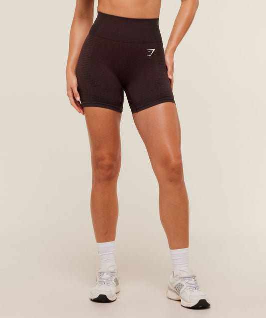 Gymshark Vital Seamless Shorts - Rich Maroon/Marl