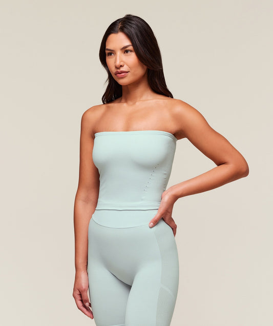 Gymshark everywear Warp Knit Tube Top - Frost Blue
