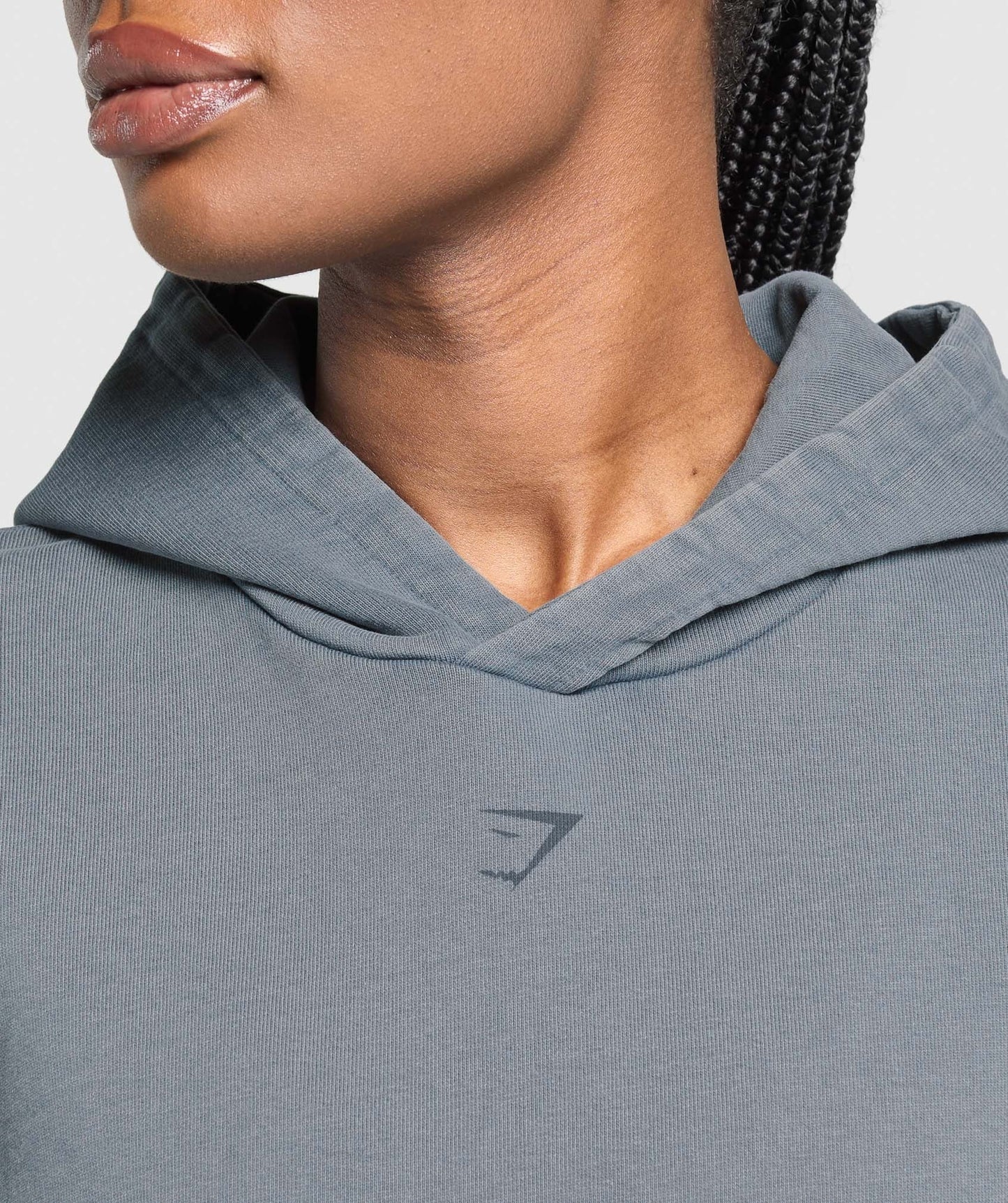 Gymshark GSLC Graphic Oversized Hoodie - Iron Blue