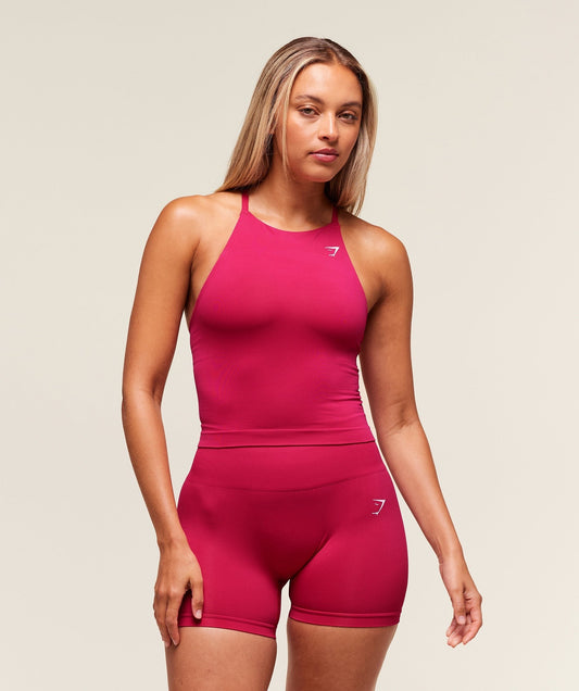 Gymshark Everyday Seamless Tank With Shelf - Build Pink