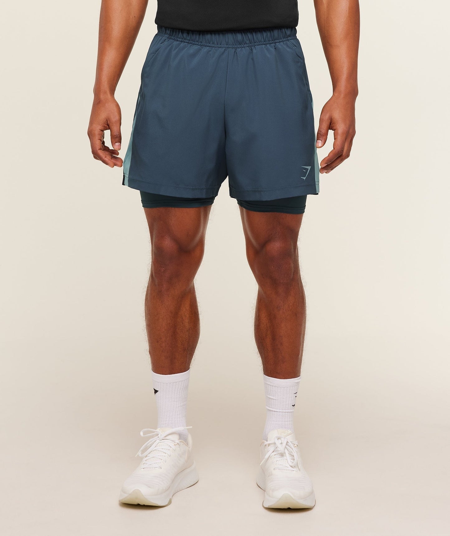 Gymshark Sport 5" 2 in 1 Shorts - Stealth Blue/Storm Blue