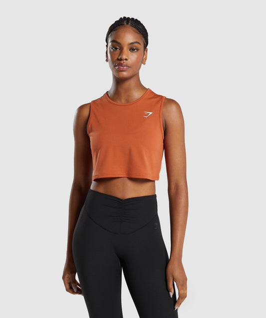 Gymshark Training Crop Tank - Rust Orange
