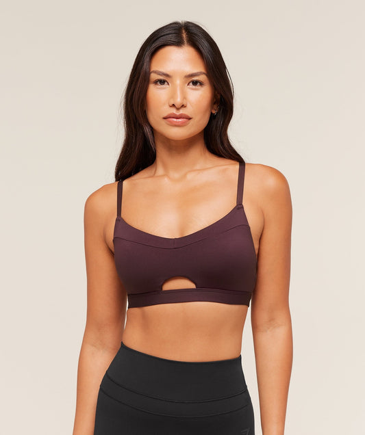 Gymshark Balcony Peekaboo Sports Bra - Cherry Purple