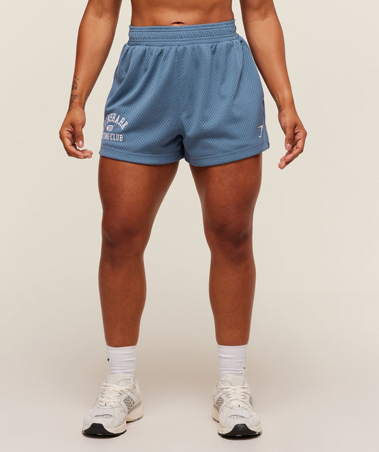Gymshark Lifting Club Mesh Shorts - Worn Blue
