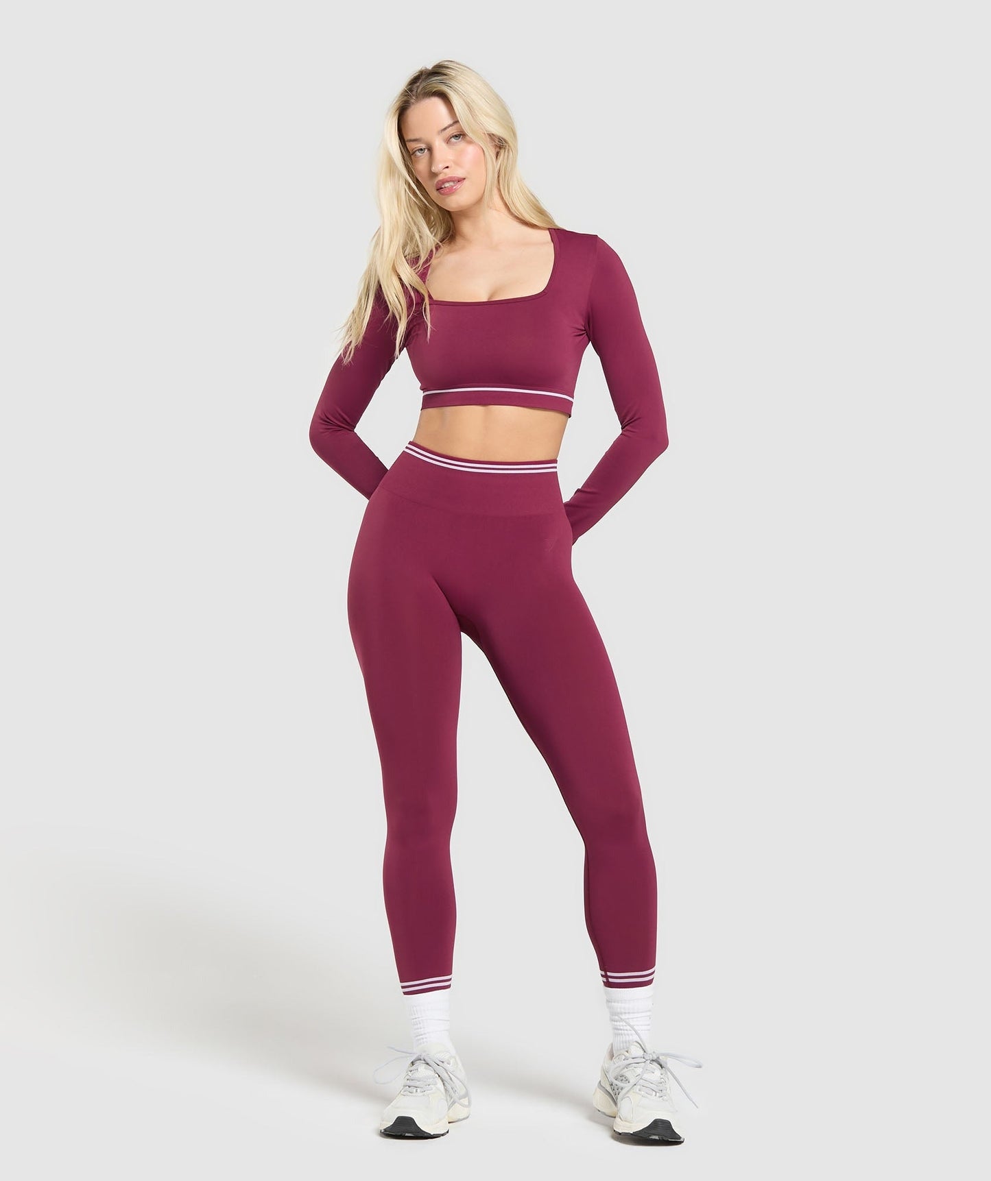 Gymshark Contrast Seamless Crop Top - Strong Pink