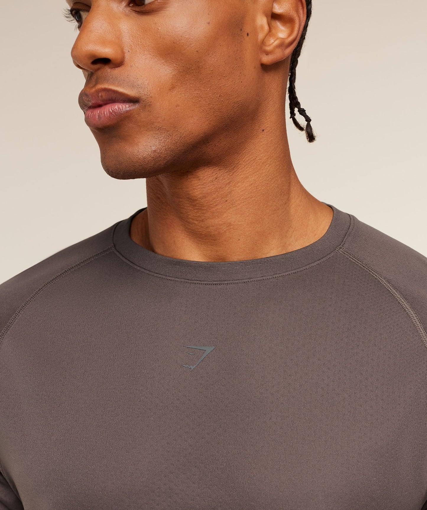 Gymshark Hybrid Engineered Jacquard T-Shirt - Cool Brown