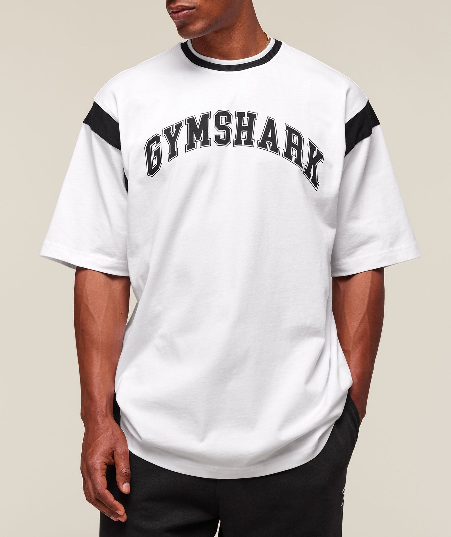 Gymshark GSLC Oversized T-Shirt - White/Black
