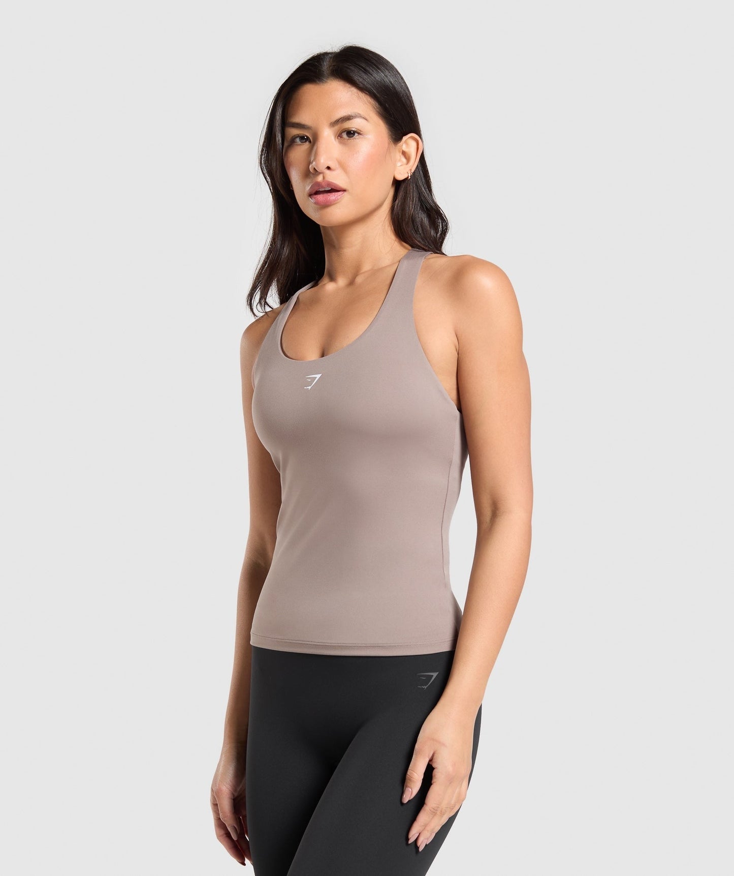 Gymshark Everyday Racer Back Tank with Shelf - Lifestyle Brown
