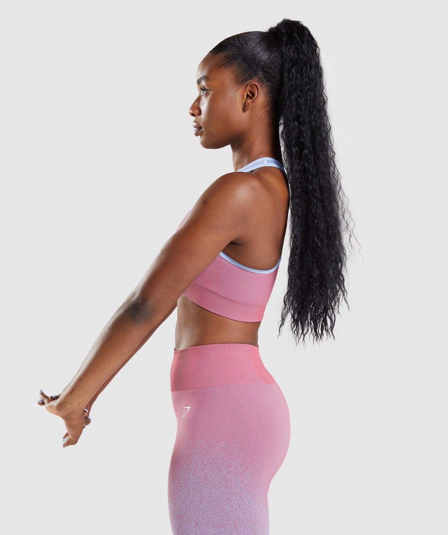 Gymshark Adapt Ombre Seamless Sports Bra - Rose Pink/Light Blue