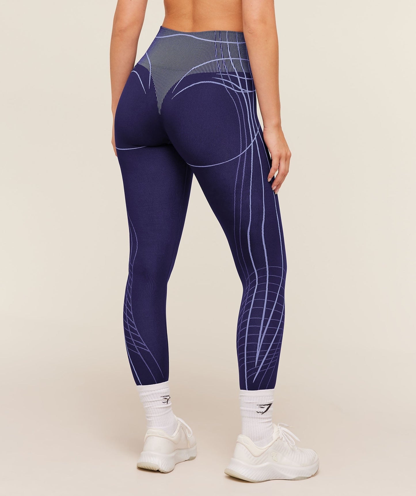 Gymshark Apex Seamless Leggings - Indigo Purple/Chilled Blue