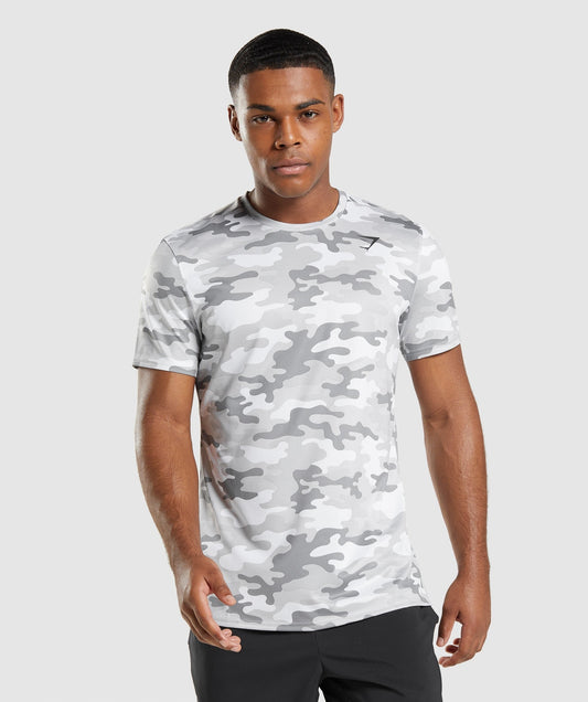 Gymshark Arrival T-Shirt - Light Grey Camo