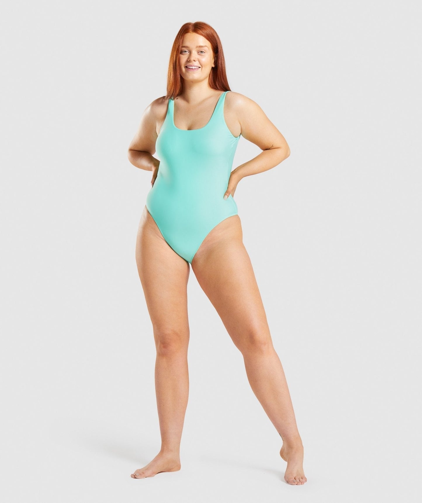 Gymshark Open Back Swimsuit - Turquoise