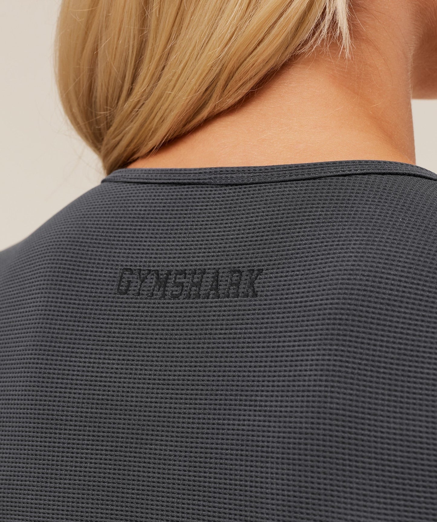 Gymshark Waffle Long Sleeve Top - Grey
