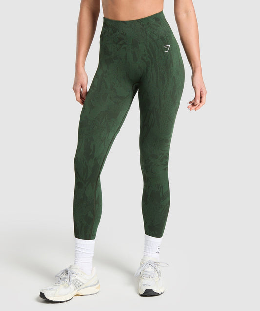 Gymshark Adapt Camo Seamless Leggings - Green