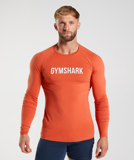 Gymshark Apollo Long Sleeve T-Shirt - Storm Red