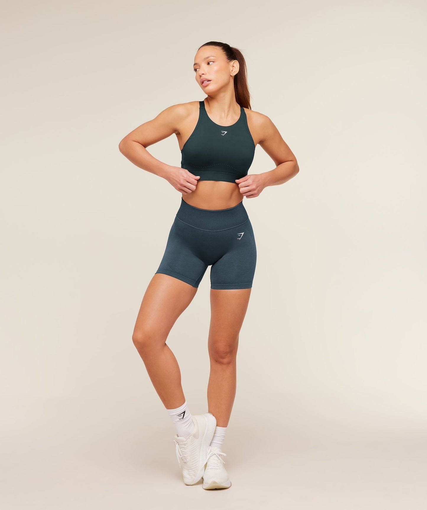 Gymshark High Coverage High Support Sports Bra - Deep Petrol Blue