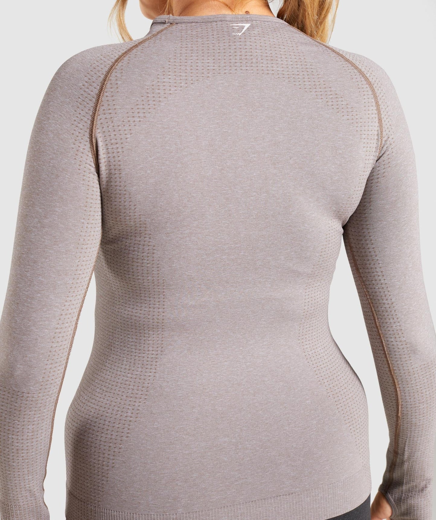 DNU - Gymshark Vital Seamless 2.0 Long Sleeve Top - Taupe Marl
