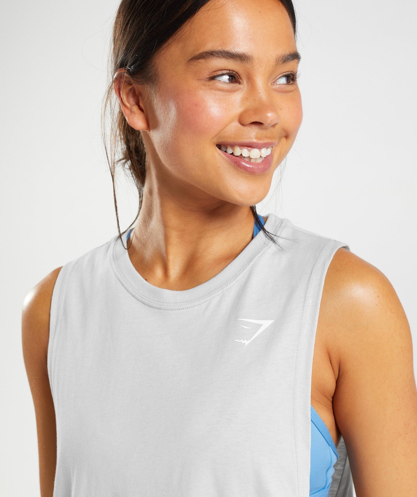 Gymshark Training Drop Arm Tank - Light Grey
