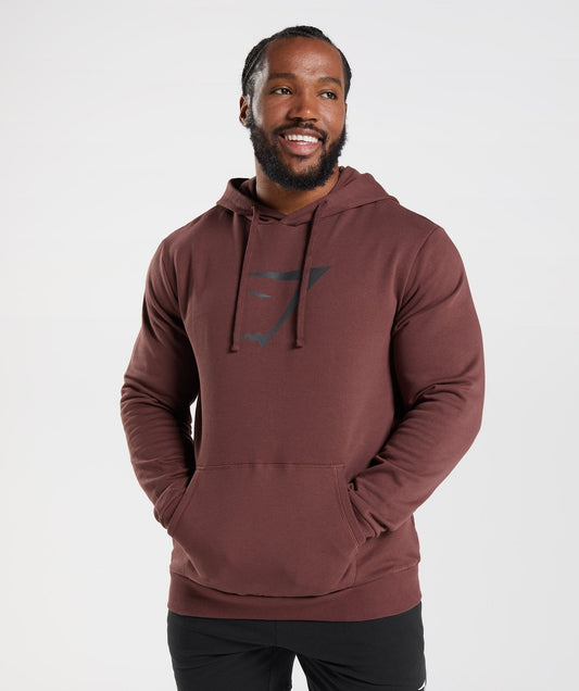 Gymshark Sharkhead Infill Hoodie - Cherry Brown