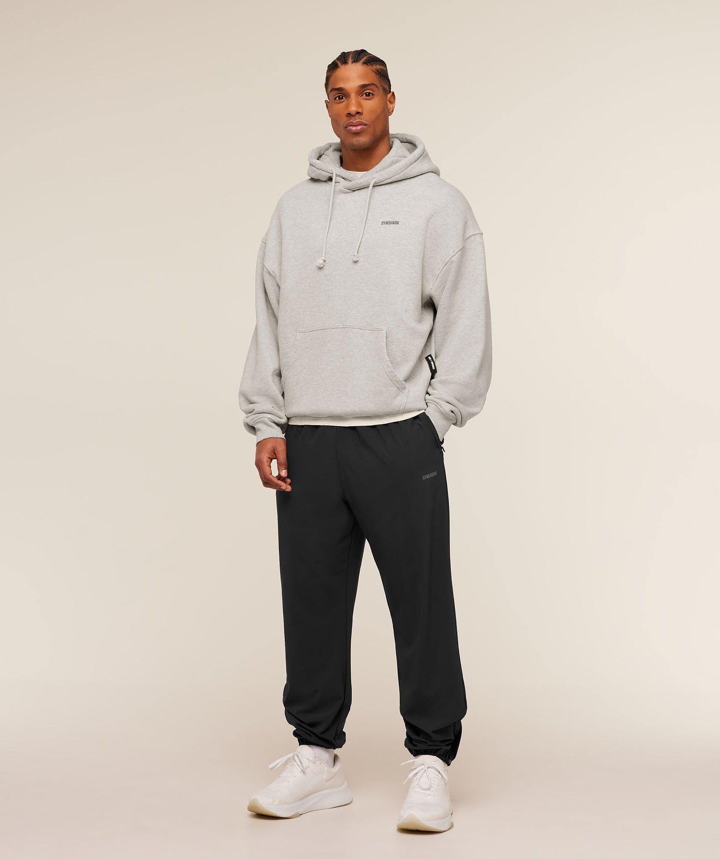 Gymshark x CBUM Washed Hoodie - Bros Stone Grey Marl