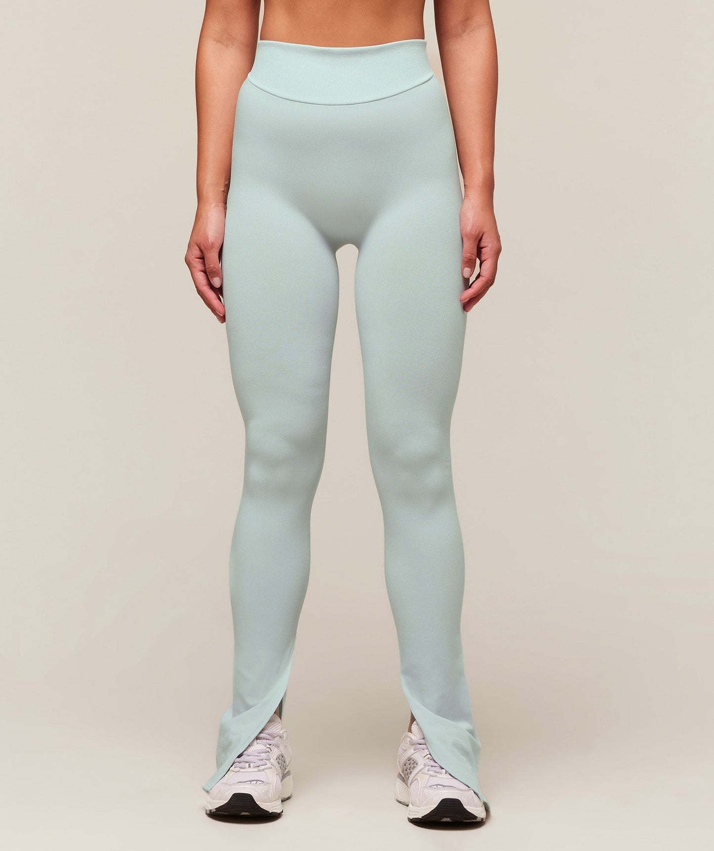Gymshark everywear Warp Knit Flare Leggings - Frost Blue