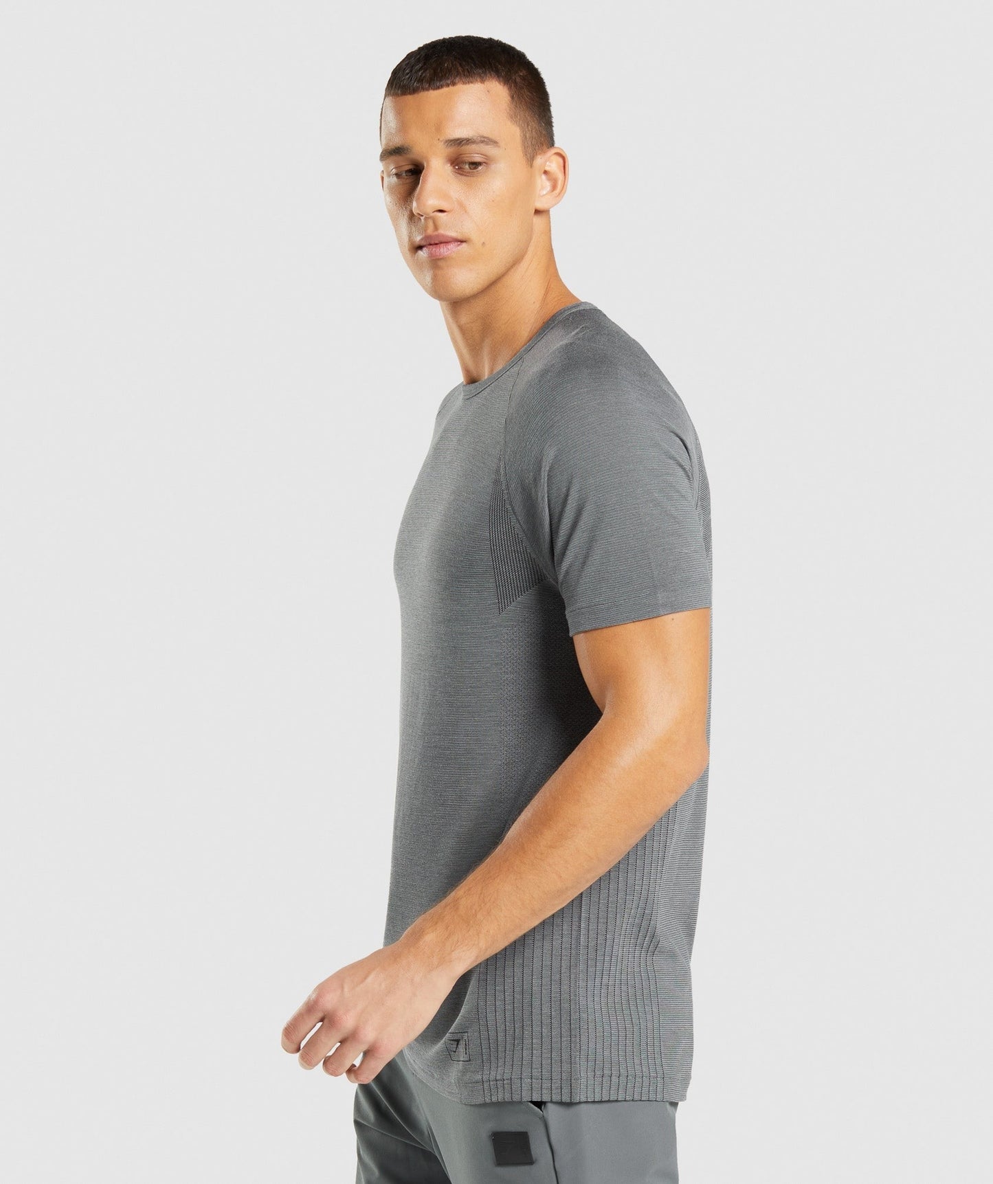 Gymshark Retake Seamless T-Shirt - Black/Charcoal Marl
