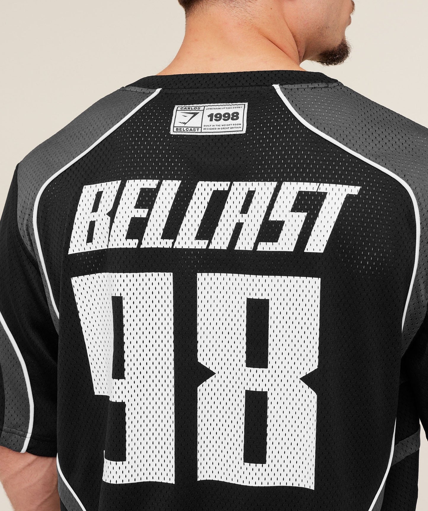 Gymshark x Carlos Belcast Mesh Jersey - GS Black