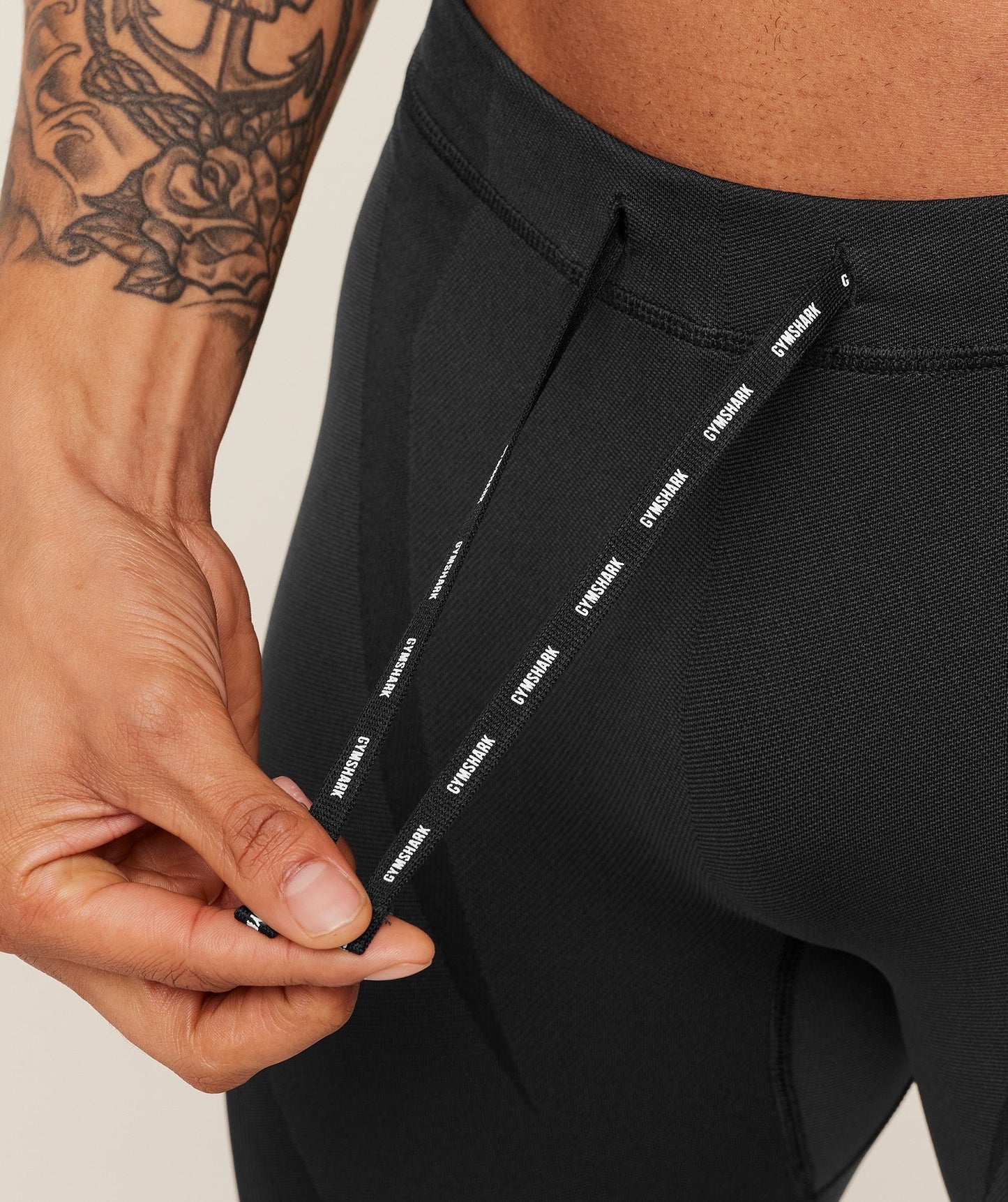 Gymshark Seamless Running Half Tight - Black/Grey