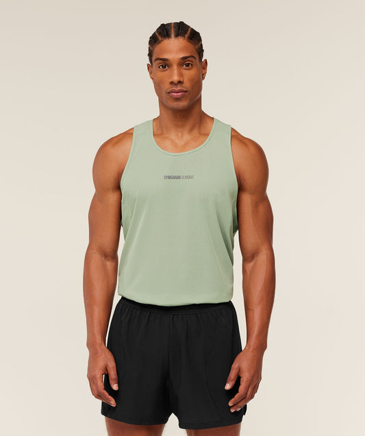 Gymshark Running Tank - GS Haze Green