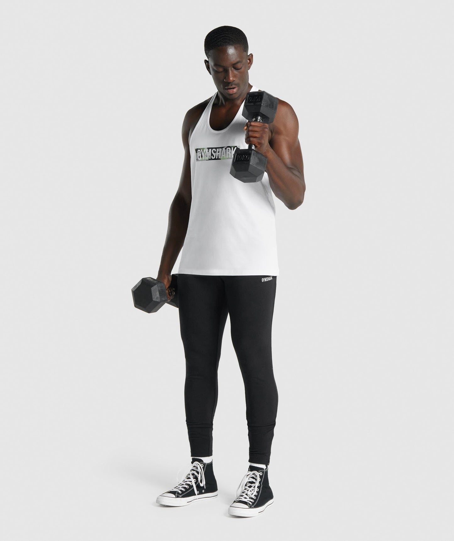 Gymshark Block Infill Stringer - White