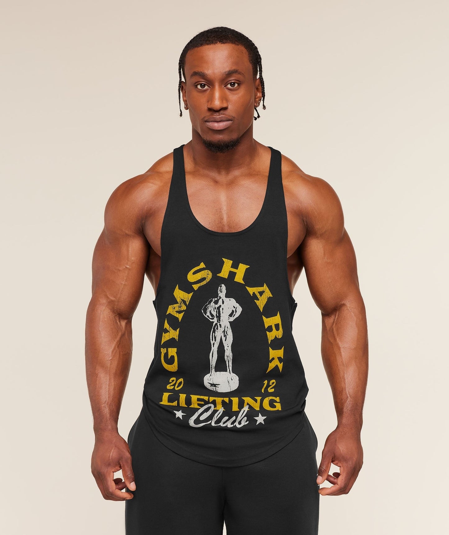 Gymshark Trophy Graphic Stringer - Black
