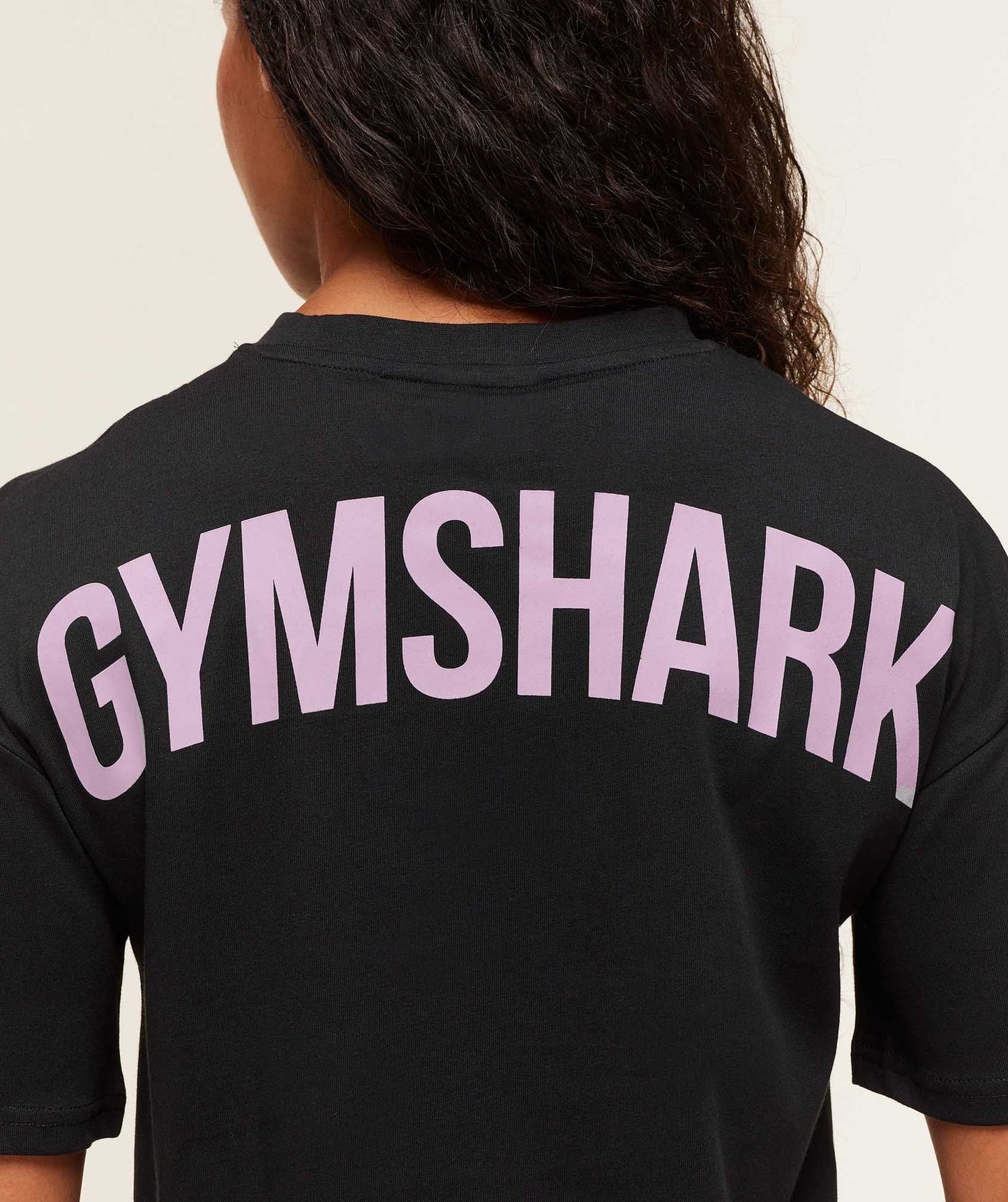 Gymshark GS Power Oversized T-Shirt - Black/Warm Lilac