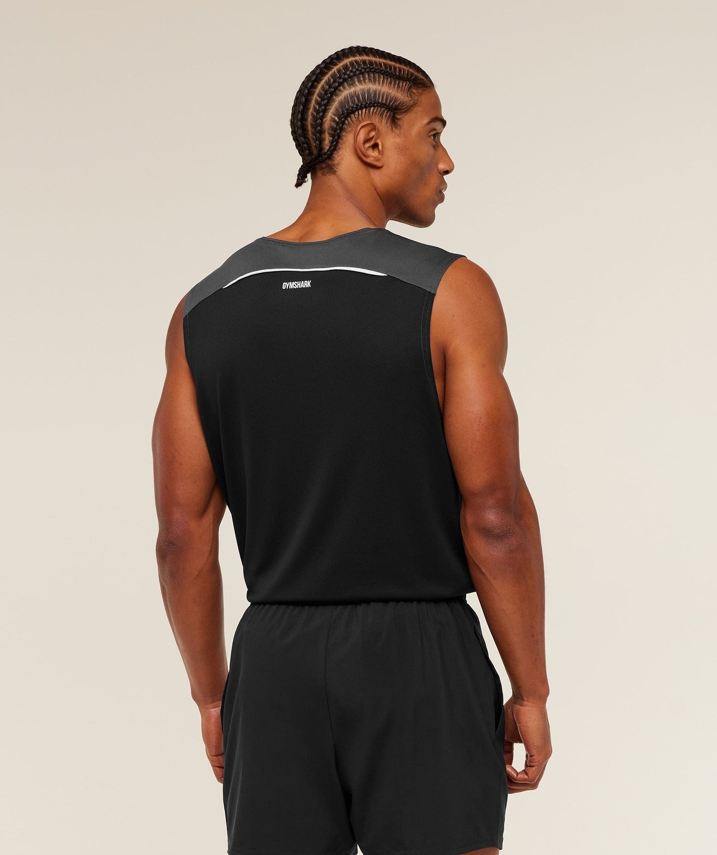 Gymshark Arrival Contrast Tank - Grey/Black