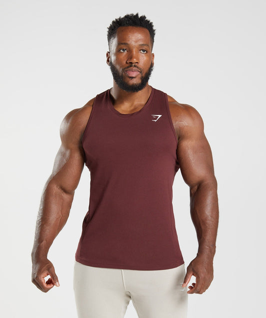 Gymshark React Tank - Baked Maroon