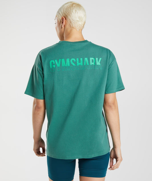 Gymshark Fraction Oversized T-Shirt - Hoya Green