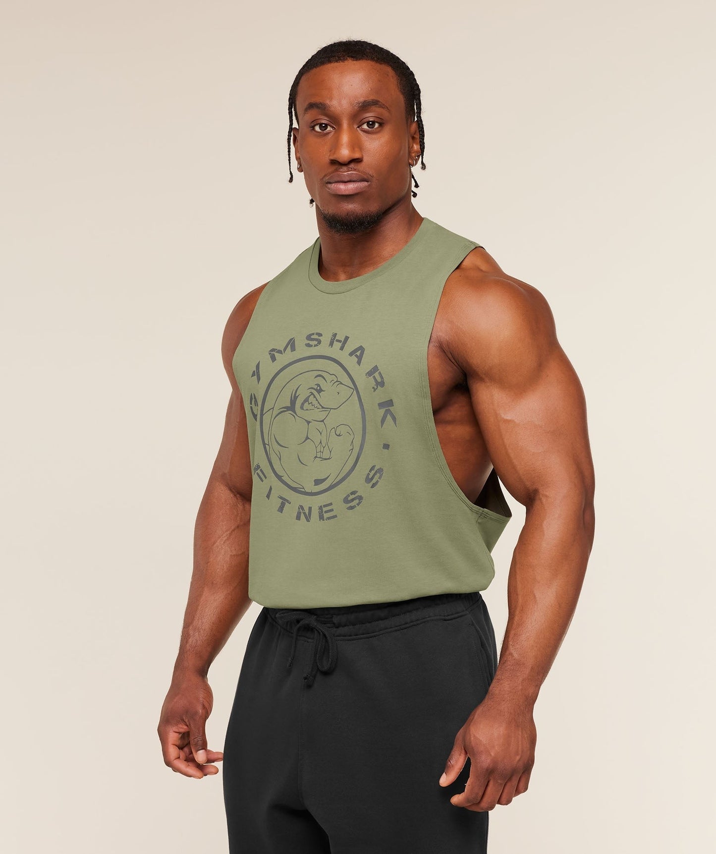 Gymshark Legacy Drop Arm Tank - Grounded Green