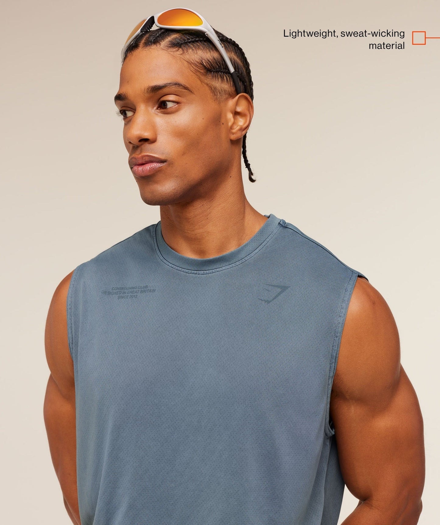 Gymshark Conditioning Club Washed Tank - Iron Blue/Wash