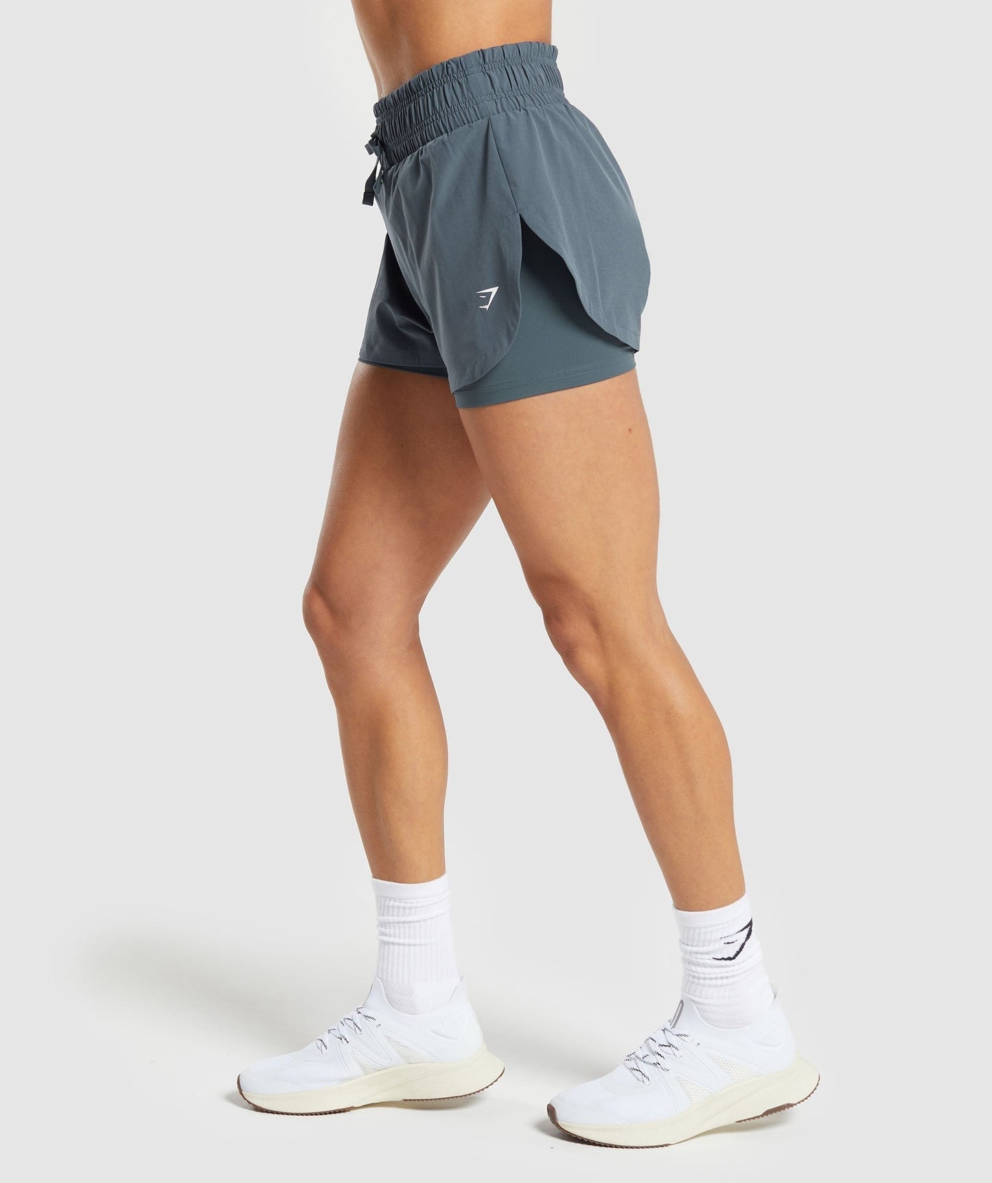 Gymshark Running 2 In 1 Shorts - Titanium Blue